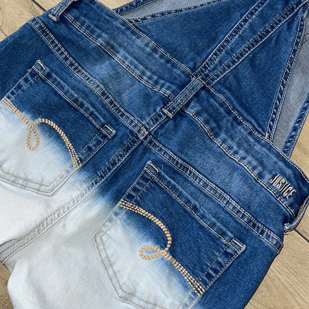 Justice Girl Jean Short Overalls Size 14